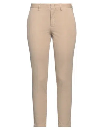 Pt Torino Woman Pants Sand Size 8 Cotton, Elastane In Beige