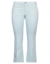 Pt Torino Woman Pants Sky Blue Size 8 Cotton, Elastane