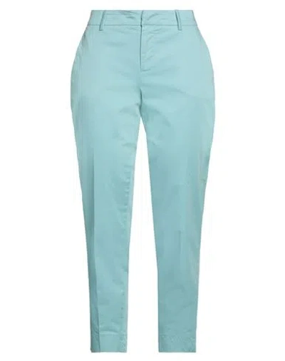 Pt Torino Woman Pants Sky Blue Size 8 Cotton, Elastane