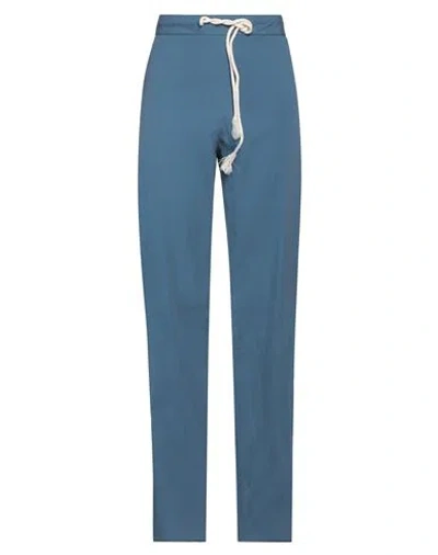 Pt Torino Woman Pants Slate Blue Size 10 Cotton, Elastane