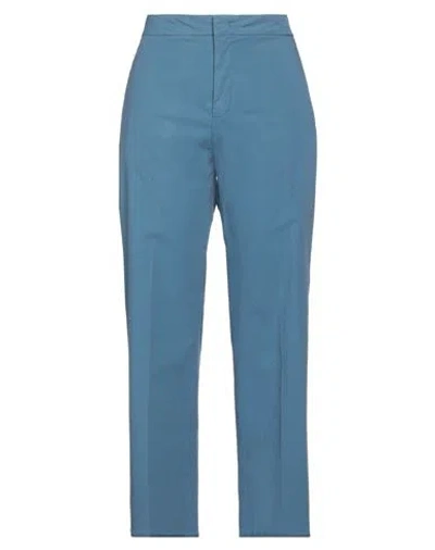 Pt Torino Woman Pants Slate Blue Size 4 Cotton, Elastane