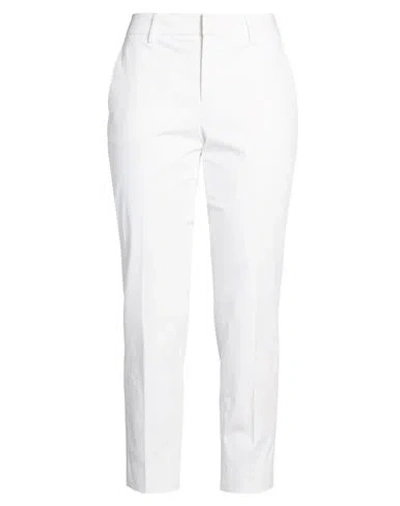 Pt Torino Woman Pants White Size 14 Cotton, Elastane