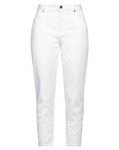 Pt Torino Woman Pants White Size 28 Cotton, Elastomultiester, Elastane