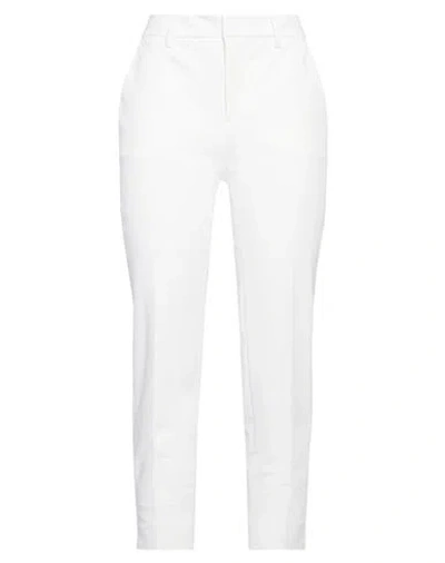 Pt Torino Woman Pants White Size 4 Cotton, Polyamide, Elastane