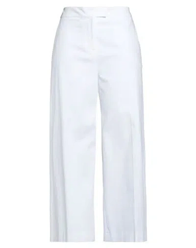 Pt Torino Woman Pants White Size 6 Cotton, Elastane