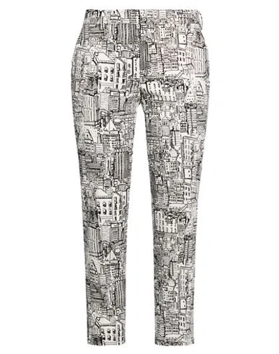 Pt Torino Woman Pants White Size 8 Cotton, Elastane