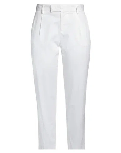 Pt Torino Woman Pants White Size 8 Cotton, Elastane In White