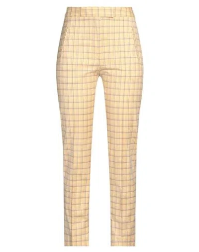 Pt Torino Woman Pants Yellow Size 6 Cotton, Elastane