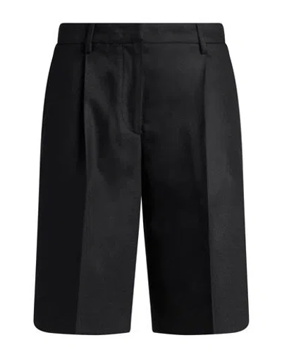 Pt Torino Woman Shorts & Bermuda Shorts Black Size 2 Virgin Wool, Cashmere, Elastane