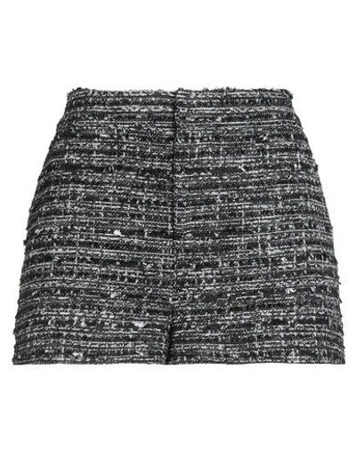 Pt Torino Woman Shorts & Bermuda Shorts Black Size 6 Cotton, Polyester, Acrylic, Polyamide, Metal