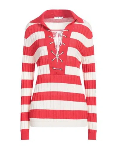 Pt Torino Woman Sweater Red Size 12 Cotton, Viscose