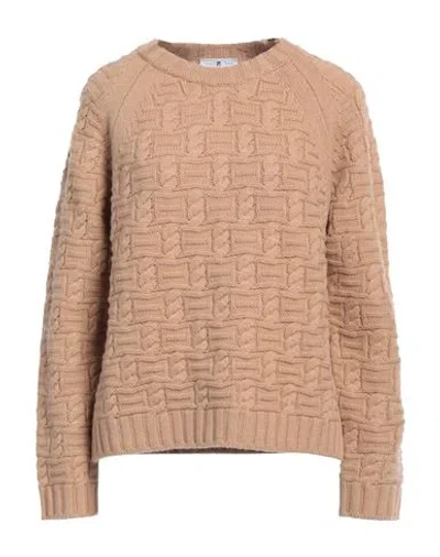 Pt Torino Woman Sweater Sand Size 6 Virgin Wool, Cashmere