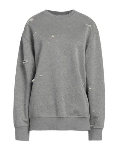 Pt Torino Woman Sweatshirt Grey Size 16 Cotton, Polyester, Elastane In Gray