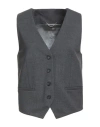 Pt Torino Woman Tailored Vest Charcoal Size 8 Virgin Wool, Elastane In Gray