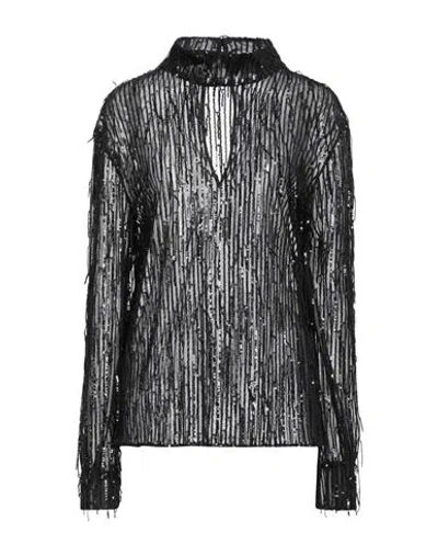 Pt Torino Woman Top Black Size 4 Polyester, Elastane