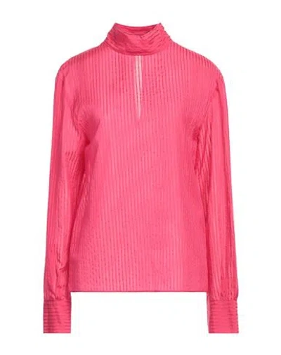 Pt Torino Woman Top Fuchsia Size 4 Cotton, Silk In Pink