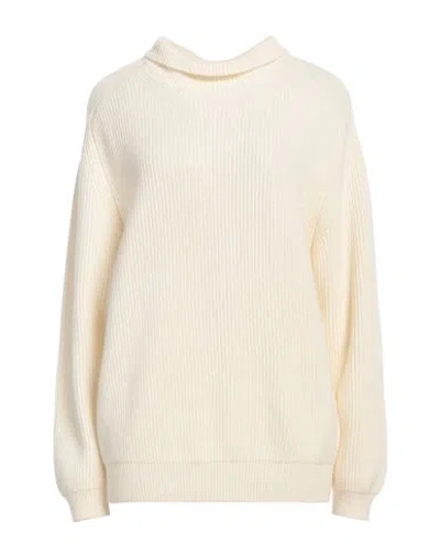 Pt Torino Woman Turtleneck Cream Size 6 Wool, Cashmere