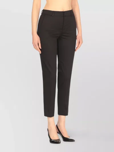Pt Torino Women's Cotton Straight Pants In Black