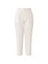 Pt Torino Lightweight Trousers With Zip And Button Closure In White