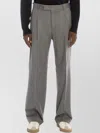 Pt Torino Wool And Silk Blend Wide Leg Trousers In Gray