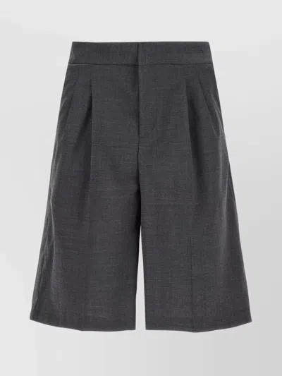 PT TORINO WOOL BERMUDA SHORTS FRONT PLEATED