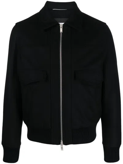 Pt Torino Wool Blend Shirt Jacket In Black
