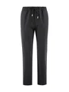 Pt Torino Tailored Wool Blend Straight Leg Trousers In Gray