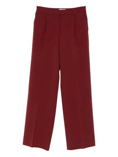 Pt Torino Wool-blend Trousers In Red