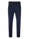 Pt Torino Wool Checked Trousers In Blue