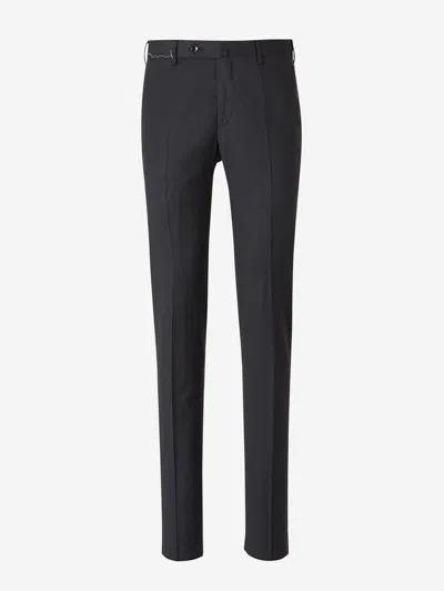 Pt Torino Formal Wool Trousers In Blue