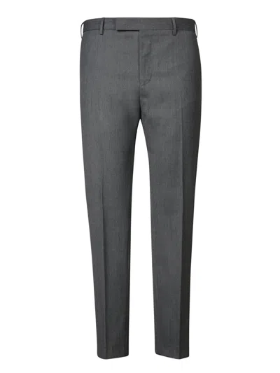 Pt Torino Wool Grey Trousers In Grey