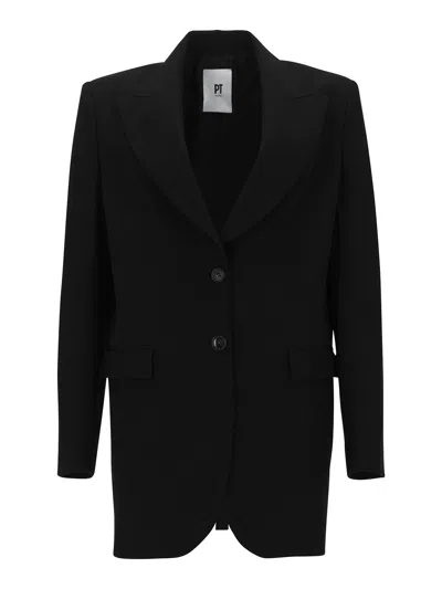 Pt Torino Virgin Wool Jacket In Black