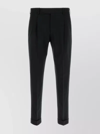 PT TORINO WOOL PANT STRETCH CUFFED HEM PLEATS