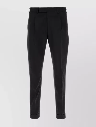 PT TORINO WOOL PANT WITH CUFFED HEM AND PLEATS
