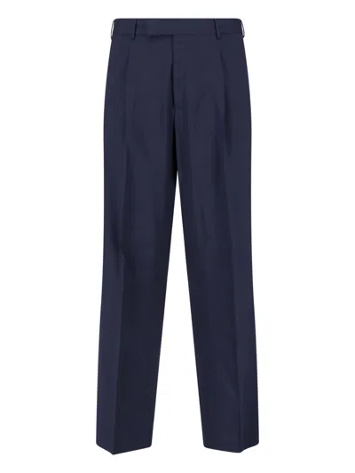 Pt Torino Wool Pants In Blue