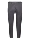 Pt Torino Wool Pressed-crease Trousers In Gray