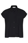 Pt Torino Wool Shirt Short Sleeves In Blue