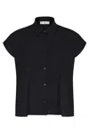 Pt Torino Wool Shirt Short Sleeves In Blue