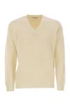 Pt Torino Wool Sweater With V-neck In White