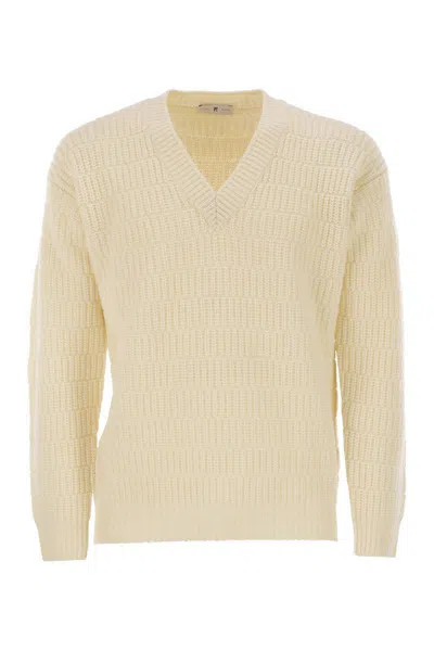 PT TORINO PT TORINO WOOL SWEATER WITH V-NECK