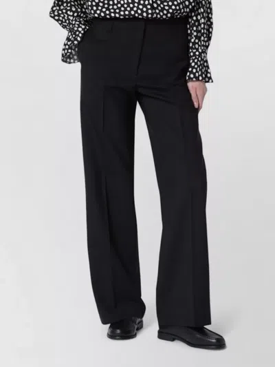 Pt Torino Wool Tailored Trousers In Black