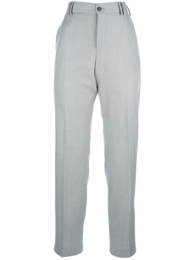Pt Torino Wool Tapered Trousers In Grey