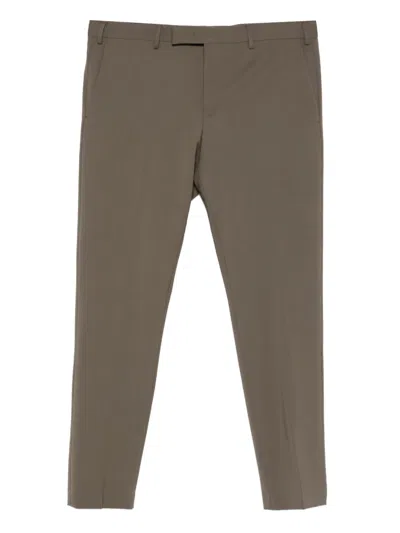Pt Torino Wool Trousers In Green