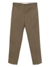 Pt Torino Military Trousers Elastic Waistband In Brown