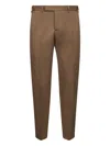 Pt Torino Rebel Twill Trousers In Biscotto In Brown