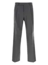Pt Torino Tailored Wool Trousers With Pleats And Pockets In Gray