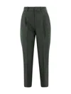 Pt Torino Wool Trousers In Green