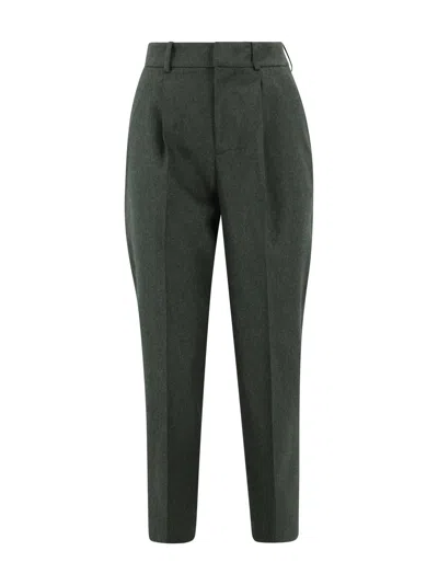 Pt Torino Wool Trousers In Green