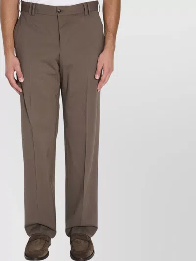 PT TORINO WOOL TROUSERS MID-RISE WAIST