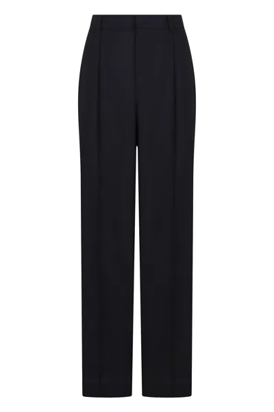 Pt Torino Wool Trousers In Blue